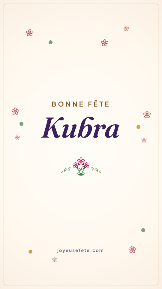 Image « Bonne fête Kubra » au format story