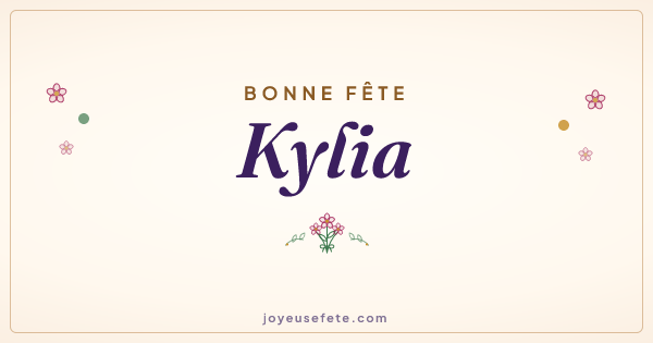 Image « Bonne fête Kylia » au format large