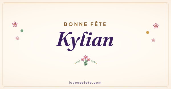Image « Bonne fête Kylian » au format large