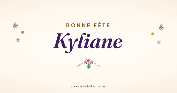Image « Bonne fête Kyliane » au format large