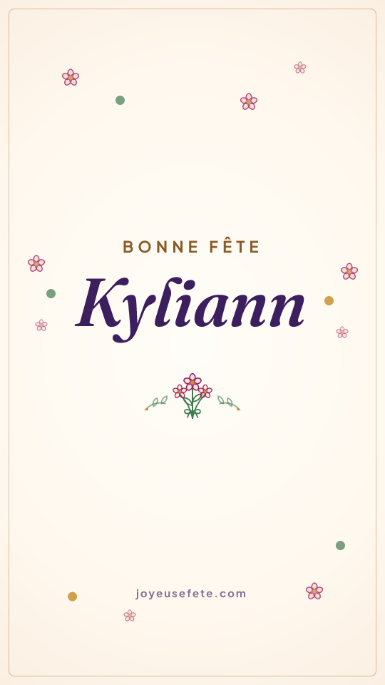 Image « Bonne fête Kyliann » au format story