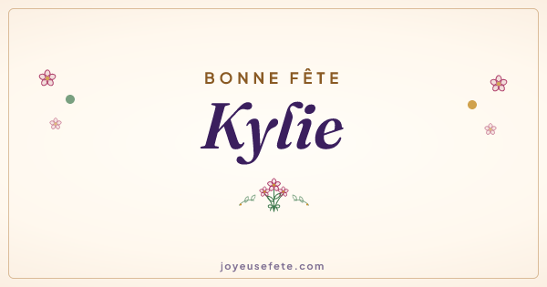 Image « Bonne fête Kylie » au format large