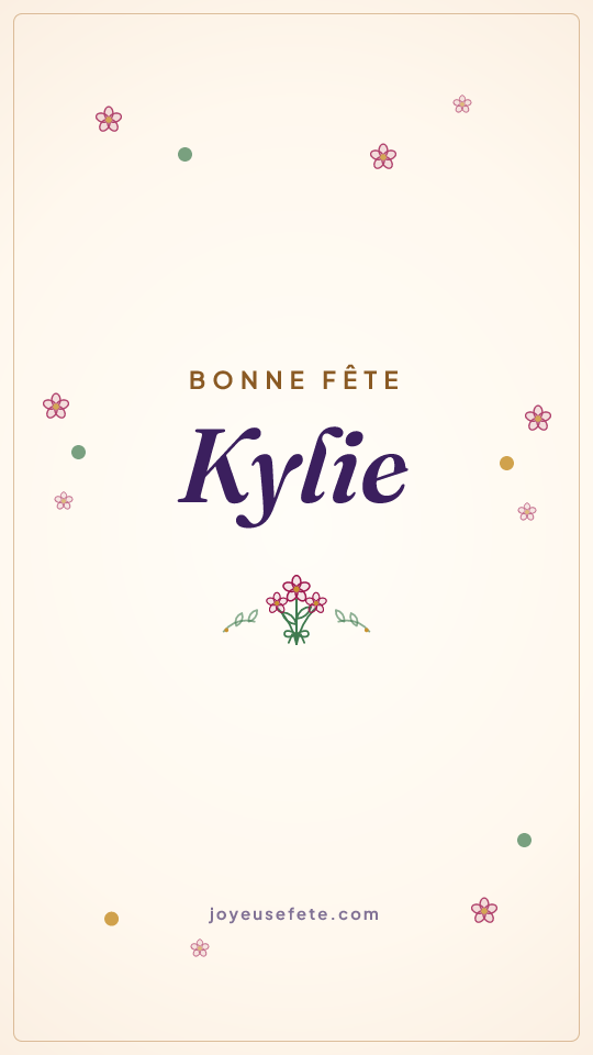 Image « Bonne fête Kylie » au format story
