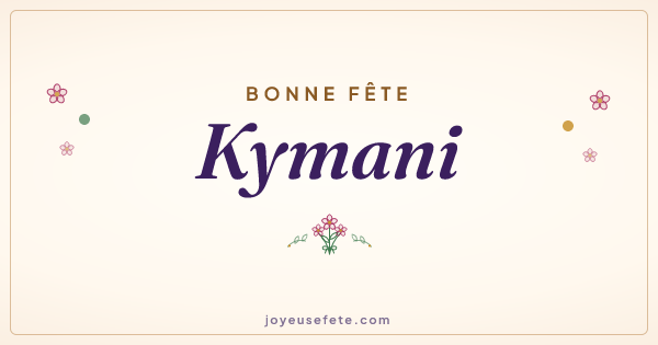 Image « Bonne fête Kymani » au format large