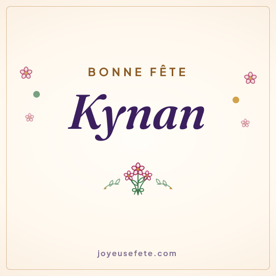 Image carrée « Bonne fête Kynan » pour WhatsApp