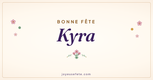 Image « Bonne fête Kyra » au format large