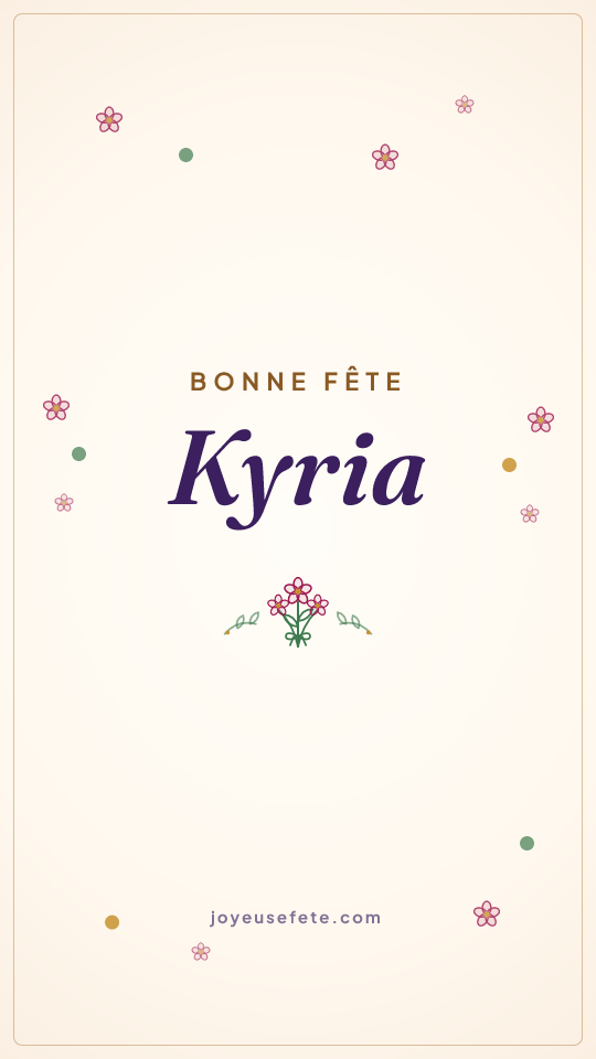 Image « Bonne fête Kyria » au format story