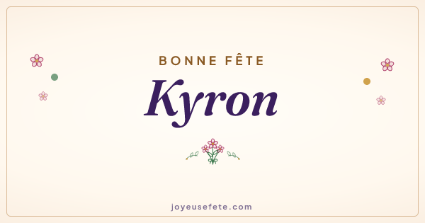 Image « Bonne fête Kyron » au format large