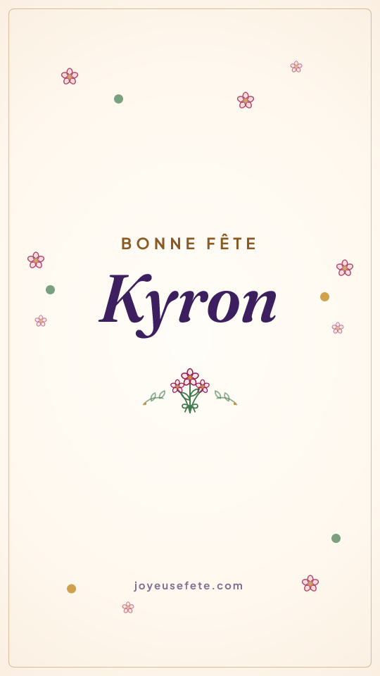 Image « Bonne fête Kyron » au format story