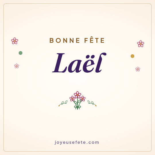 Image carrée « Bonne fête Laël » pour WhatsApp