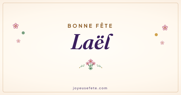 Image « Bonne fête Laël » au format large