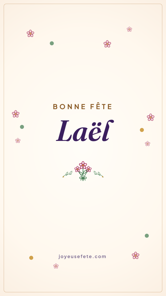 Image « Bonne fête Laël » au format story