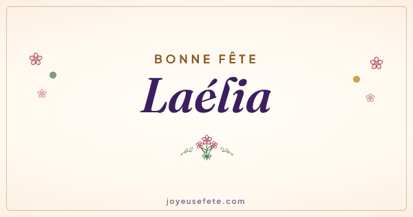 Image « Bonne fête Laélia » au format large