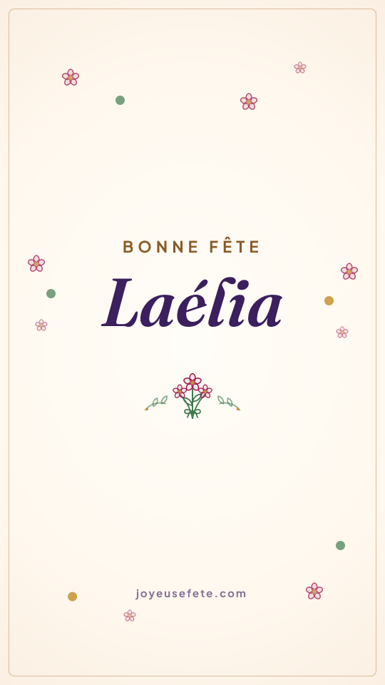 Image « Bonne fête Laélia » au format story