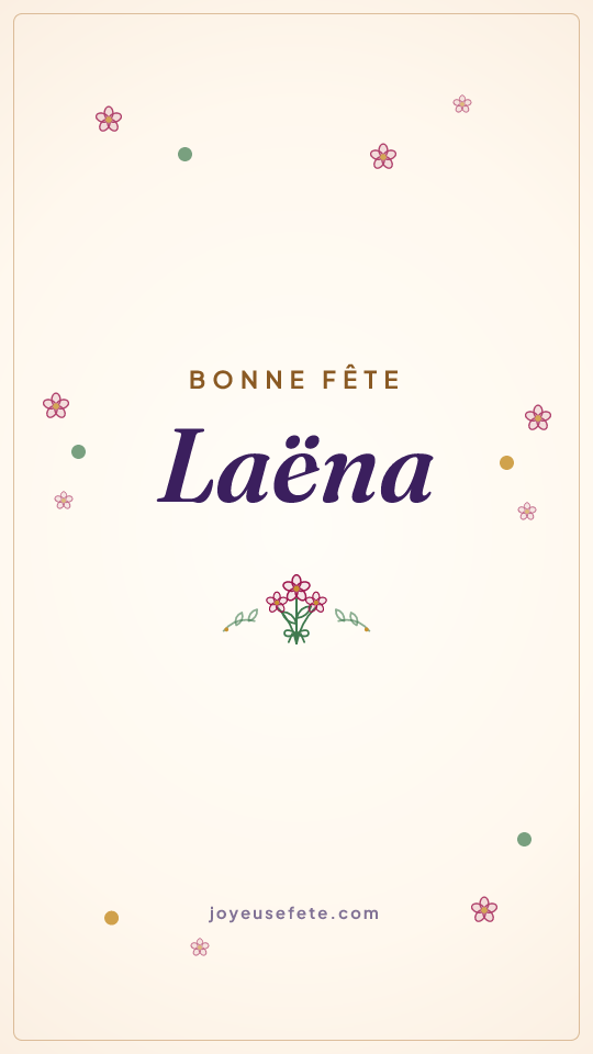 Image « Bonne fête Laëna » au format story