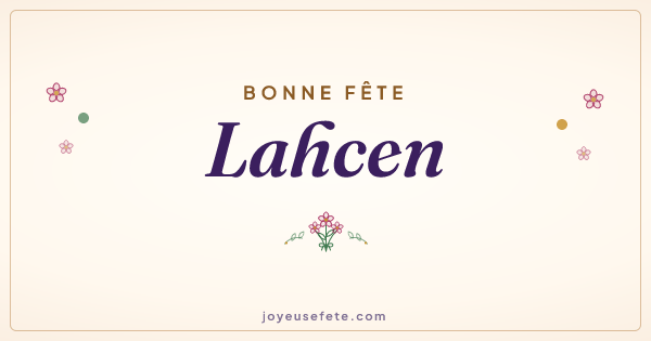 Image « Bonne fête Lahcen » au format large