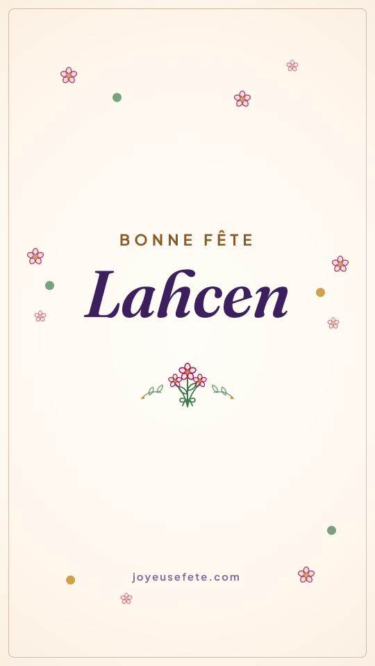 Image « Bonne fête Lahcen » au format story