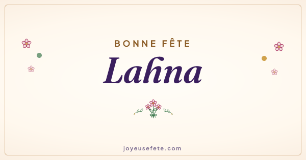 Image « Bonne fête Lahna » au format large