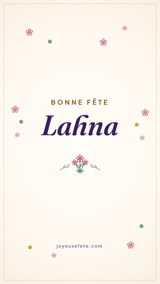 Image « Bonne fête Lahna » au format story