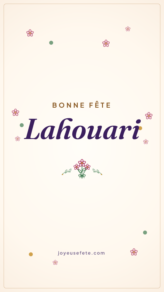 Image « Bonne fête Lahouari » au format story