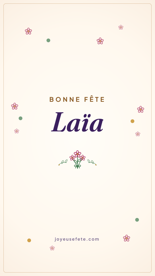 Image « Bonne fête Laïa » au format story