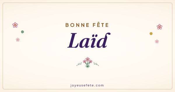 Image « Bonne fête Laïd » au format large