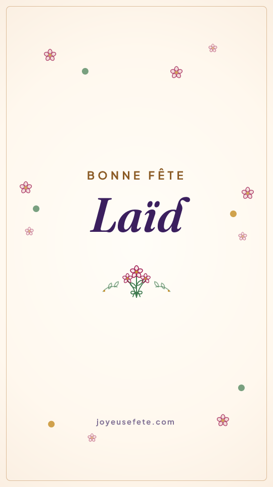 Image « Bonne fête Laïd » au format story