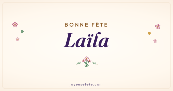 Image « Bonne fête Laïla » au format large