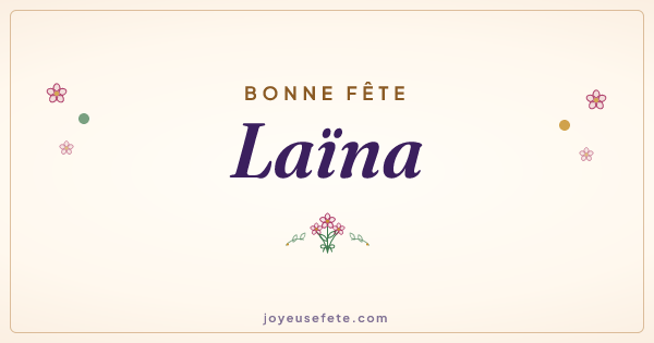 Image « Bonne fête Laïna » au format large