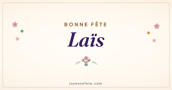 Image « Bonne fête Laïs » au format large