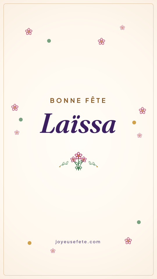 Image « Bonne fête Laïssa » au format story