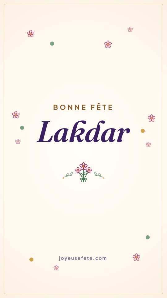Image « Bonne fête Lakdar » au format story
