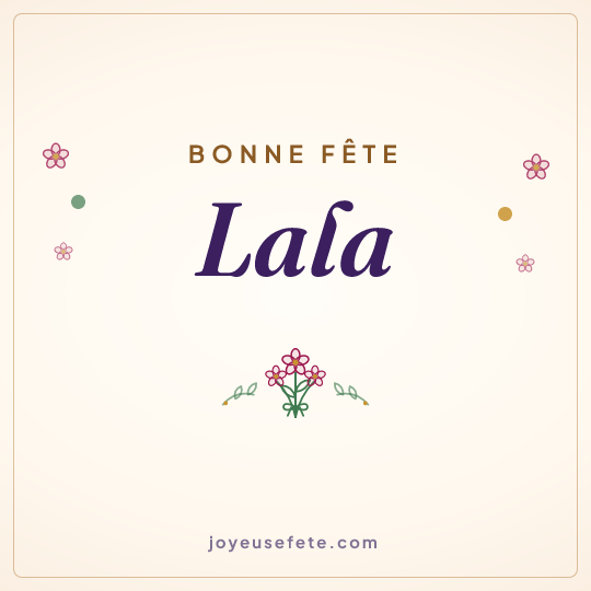 Image carrée « Bonne fête Lala » pour WhatsApp