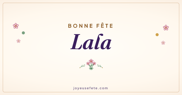 Image « Bonne fête Lala » au format large
