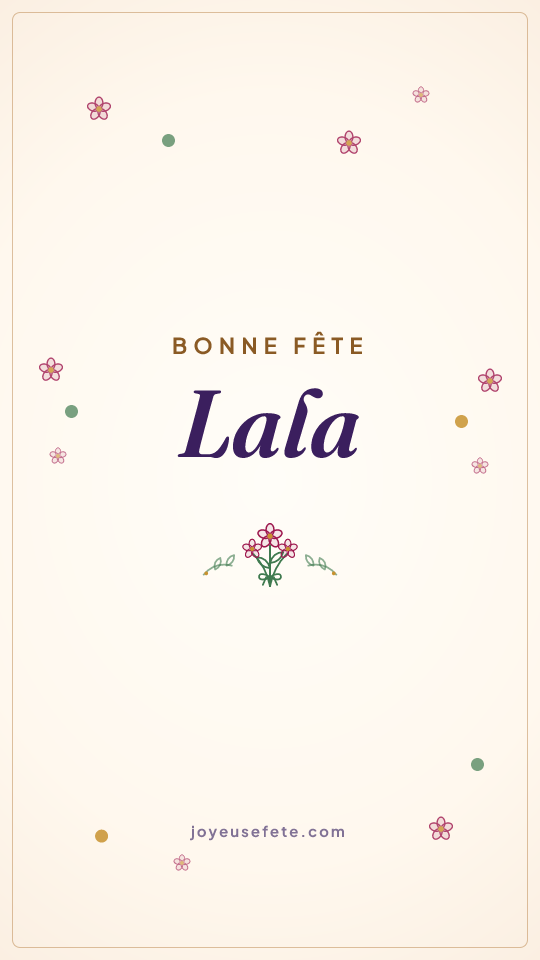 Image « Bonne fête Lala » au format story
