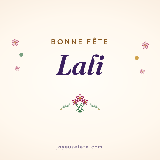 Image carrée « Bonne fête Lali » pour WhatsApp