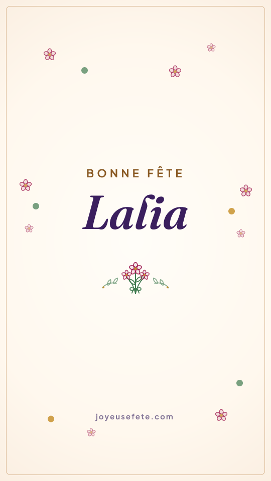 Image « Bonne fête Lalia » au format story