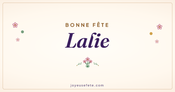 Image « Bonne fête Lalie » au format large