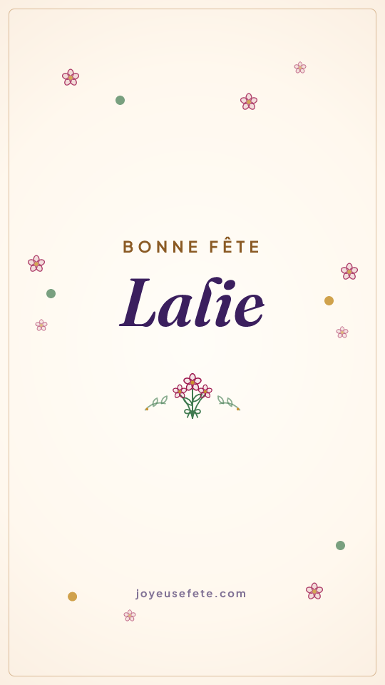 Image « Bonne fête Lalie » au format story