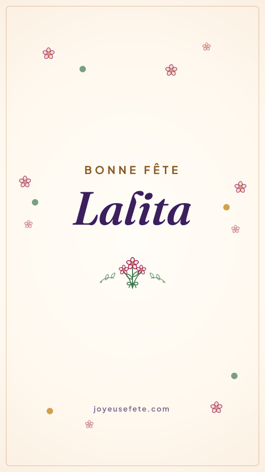Image « Bonne fête Lalita » au format story