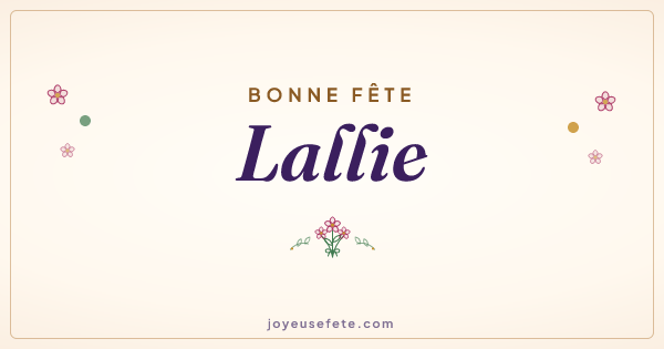 Image « Bonne fête Lallie » au format large