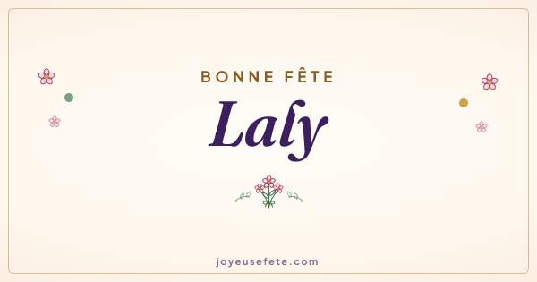 Image « Bonne fête Laly » au format large
