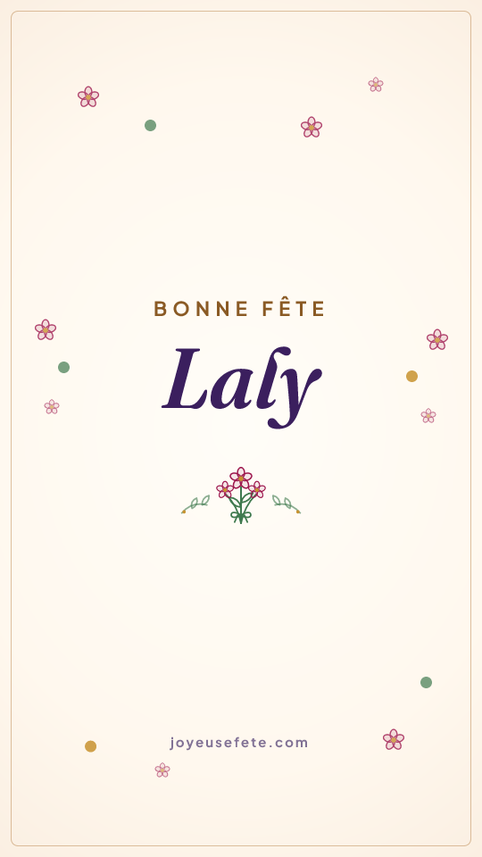 Image « Bonne fête Laly » au format story