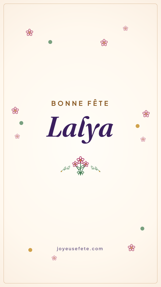 Image « Bonne fête Lalya » au format story