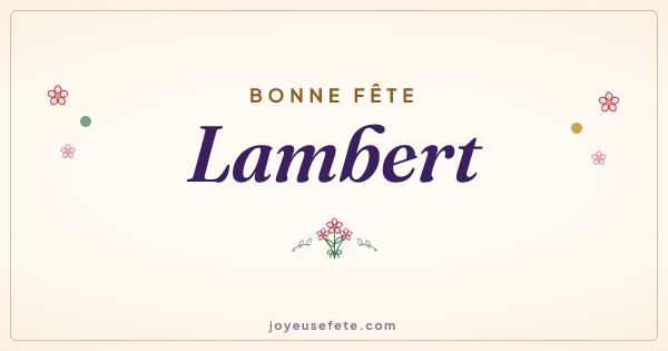 Image « Bonne fête Lambert » au format large