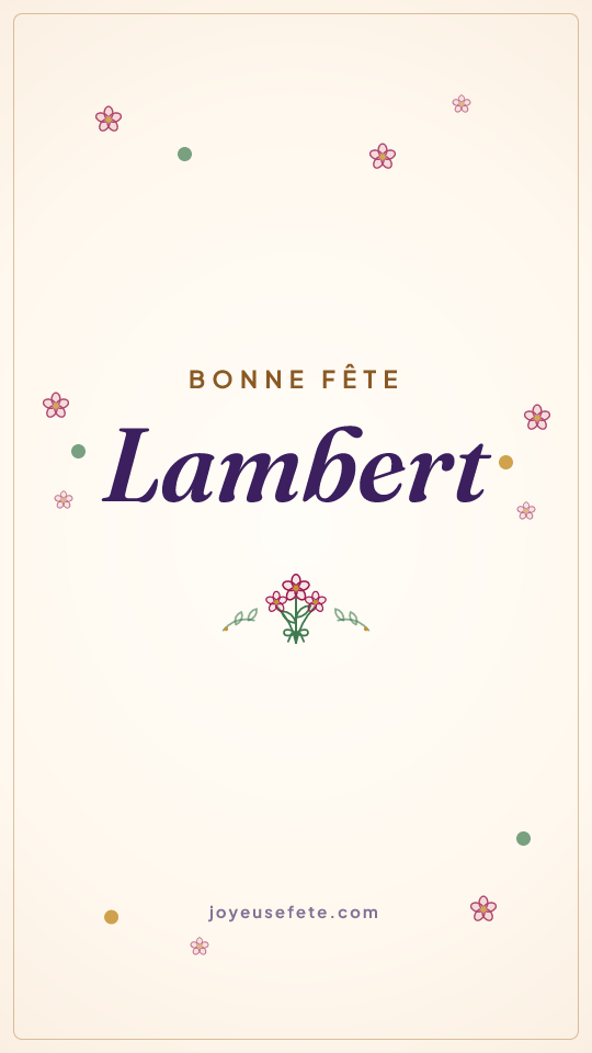 Image « Bonne fête Lambert » au format story
