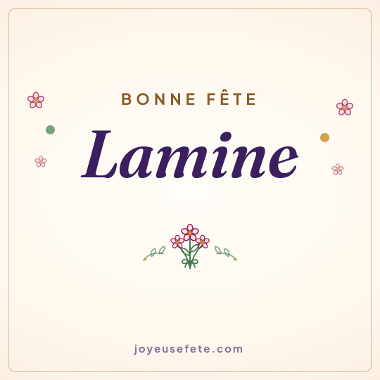 Image carrée « Bonne fête Lamine » pour WhatsApp