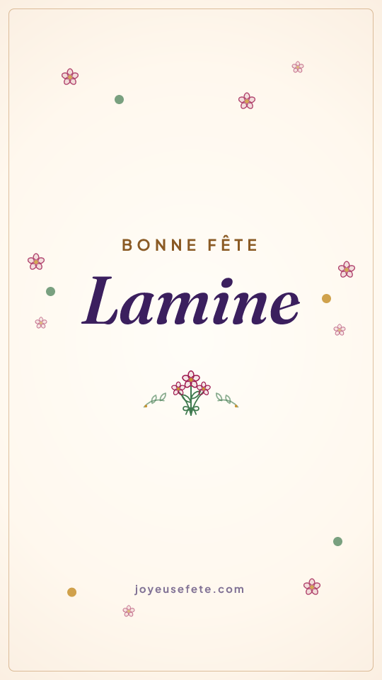 Image « Bonne fête Lamine » au format story