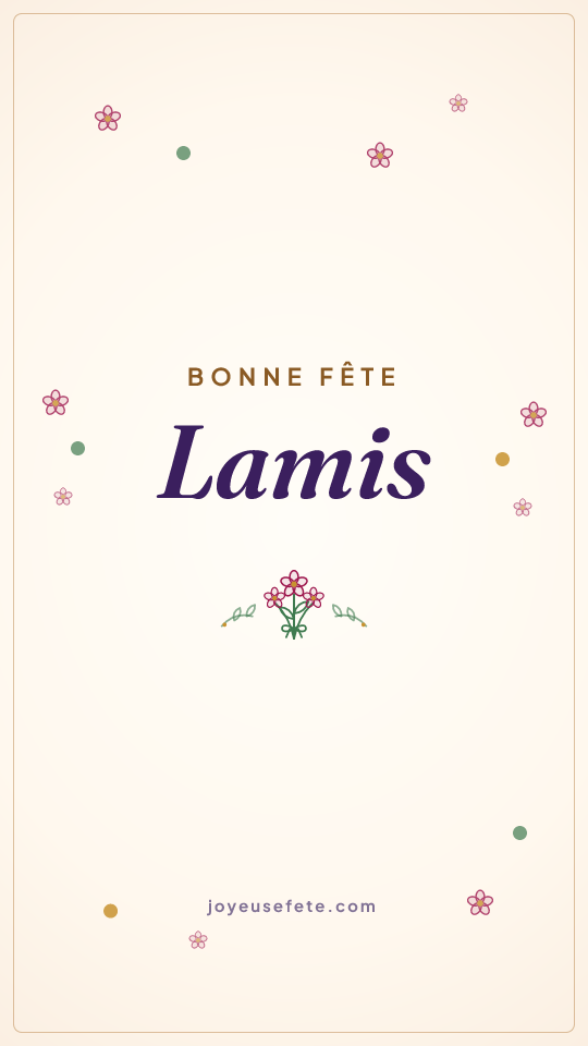Image « Bonne fête Lamis » au format story