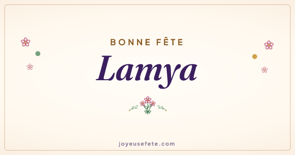 Image « Bonne fête Lamya » au format large
